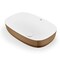 Ruvati 19-inch Matte Gold and White Bathroom Vessel Sink epiStone Solid Surface RVB2113GW - alternate 4